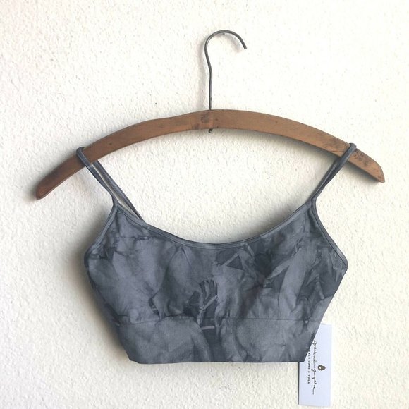 Spiritual Gangster Other - Spiritual Gangster Seamless Scoop Bra Tie Dye Gray